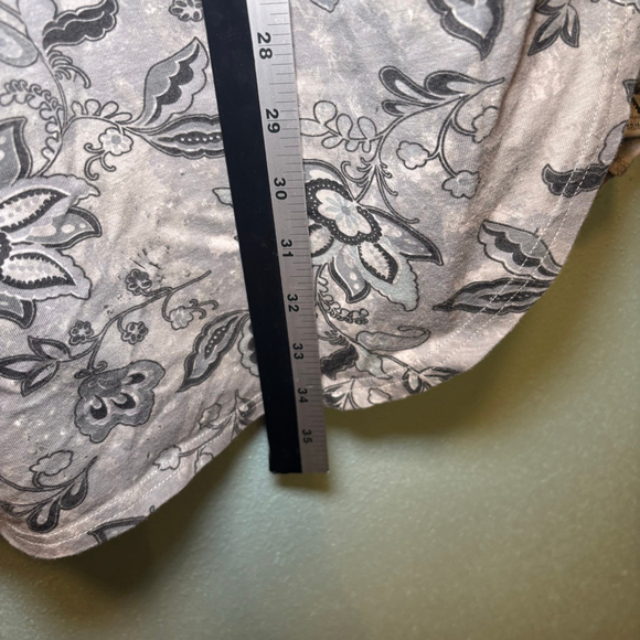 Women's Aventura Grey Black Floral Long Sleeve Dress Size L - Picture 8 of 9